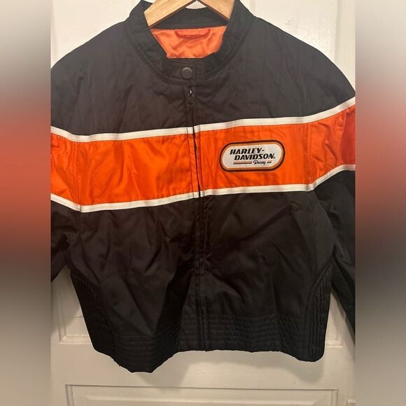 Vintage 2005 Harley Davidson Women’s Racing Motorcycle Jacket Size Medium - Picture 7 of 12